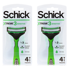 쉬크 익스트림 3 휴대용 면도기, 4개입, 2개