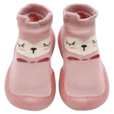 寬頭防滑透氣膠底學步鞋 高筒