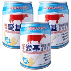 RED COW 紅牛 愛基 低電解質營養液 腎臟病洗腎後適用配方, 237ml, 3罐