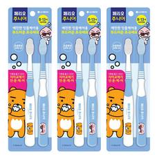 페리오 키즈 카카오 4단계 어린이 칫솔, 혼합색상, 2개입, 3개