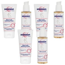 사노산 마마 맘투비 리듀싱 출산후 크림 75ml + 오일 100ml 세트, 3개