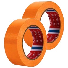 다다 고점도 강력 면 테이프 40mm x 50m, 진 오렌지, 2개