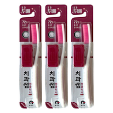 치과쌤 컬러모 통칫솔 레드, 1개입, 3개