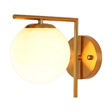 Honey Comb 北歐風簡約現代創意白玉玻璃壁燈(KC2227-48) 臥室客廳壁燈, 1入