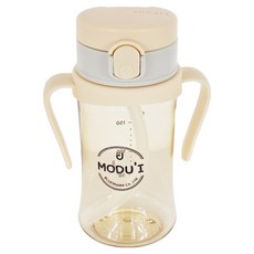 MODU'I BLUEMAMA 幼兒彈蓋PPSU防漏學習杯, 奶油黃, 260ml, 1個