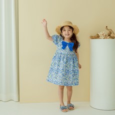 여아용 루디아키즈 왕 리본 꽃 원피스