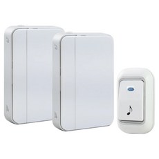 LONG PING 一對二電池式 IP44防水等級 緊急看護門鈴 45首音樂, B032A