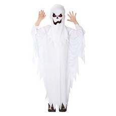 兒童萬聖節鬼怪面具 + 鬼怪服裝套組, 1套, 白色