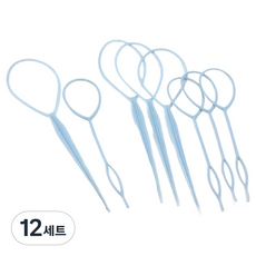 Bidangil Babin 盤髮美髮造型工具 美髮輔助器 2件組, 12套, 天空藍