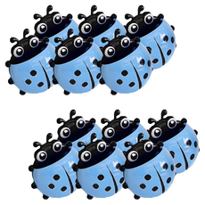 可愛瓢蟲造型牙刷架 牙膏架 藍色, 2組