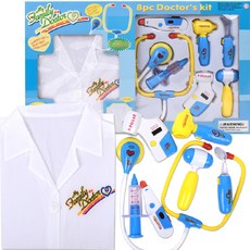 오즈토이 키즈닥터 병원놀이 의사가운세트, 파랑, 1개