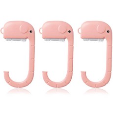 KH攜帶式矽膠包包掛勾, 粉色的, 3個