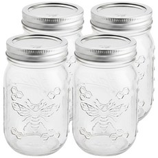 Ball 梅森罐 蜜蜂戰士套裝 4個 16oz (473ml) 窄口玻璃罐 美國製造 不含BPA