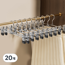 MUMU 無痕可調節長度防滑褲架, 黑色, 20個