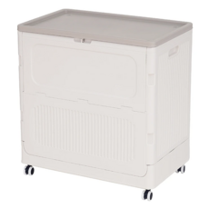 FAmILyLIFE 生活 大容量上掀蓋摺疊附輪收納箱, FL-330, 1個