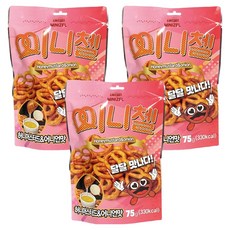 LIKESKY 迷你椒鹽捲餅 蜂蜜芥末洋蔥口味, 75g, 3包