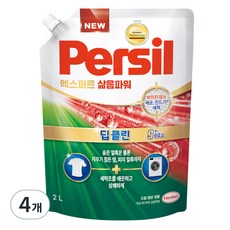 퍼실 엑스퍼트 삶음파워 겸용 액상세제 리필, 2L, 4개