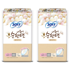 쏘피 내몸에 순한면 팬티라이너, 일반, 40개입, 2개