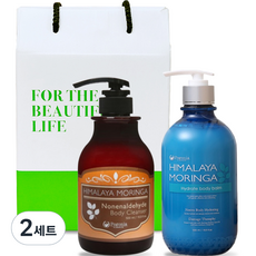 Pogonia 壬醛身體清潔露 500ml+喜馬拉雅辣木保濕身體乳霜 500ml組, 2組