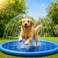 Inus 狗狗噴水墊 寵物犬玩水 100cm 寵物涼感墊