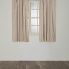 HOLA 和樂家居 查莉緹花大肚紗半腰窗簾 600g, 芒草棕