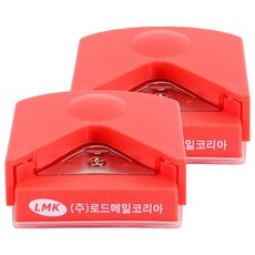 로드메일코리아 문서 코팅지 코너커터기 NO7001, 핑크, 2개