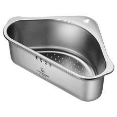 WAGENSTEIGER 不鏽鋼水槽角落瀝水籃, 1個, 銀色
