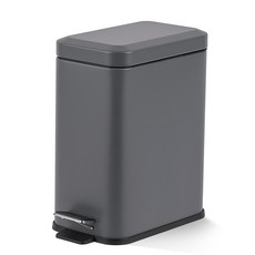 프랑코홈 프랑코셀렉트 무소음 슬림사각 페달 휴지통 5L 슬림사각, 다크그레이