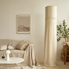 BEBE DECO 細摺布質圓柱型立式空調防塵罩, 象牙