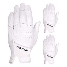 PGA TOUR Swing Soft Flex男款合成皮高爾夫手套 23PTGVL, 白色