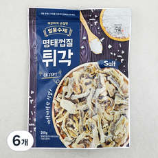 주일 일품수제 명태껍질튀각 솔트맛, 200g, 6개