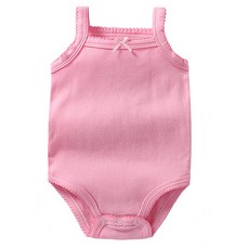 Mom's care 女童純色絲帶無袖套裝