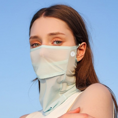 Alltam UV防紫外線99.9%涼感防蟲夏季高爾夫面罩, 薄荷綠, 1個