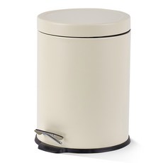Changsin Living 昌信生活 FRANCO 精選靜音圓形腳踏式垃圾桶 5L, 象牙白