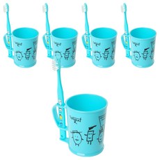 WEDENT 威登 兒童青少年漱口杯組 天空藍 8~11歲適用, 5套