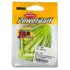 Berkley 貝克力 PowerBait Minnow 2吋 叉尾魚 軟蟲 路亞 軟魚 PBBMW2-CS, 黃綠色, 1包