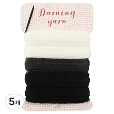 Clover 可樂牌 天然縫補線, 5個, 黑白 57-205