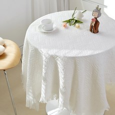 드라마벨류 테이블보, 화이트, 1개, 90 x 150 cm