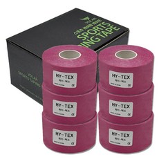 VOLAR 하이텍스 스포츠 테이핑 테이프 핑크, 6개