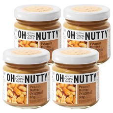 오넛티 땅콩버터 오리지널 100%, 80g, 4개