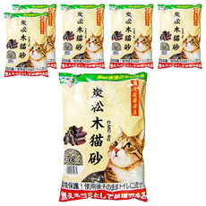 IRIS OHYAMA 愛麗思歐雅瑪 松木貓砂, 5L, 6袋, 木炭