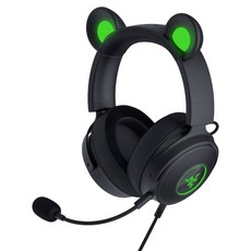 雷蛇Razer 北海巨妖 電競耳機麥克風 黑色 舒適耳罩 RGB燈光, 1個, KRAKEN KITTY V2 PRO
