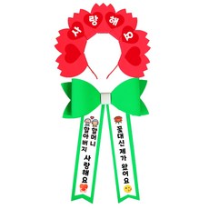 Lisove 父母節 教師節 康乃馨髮箍 + 花環緞帶套組, 1套, 混合套組, DIY 套組
