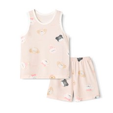 unifriend 兒童Happy Puppy涼感無袖內衣上下套裝