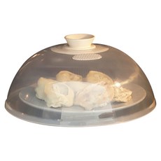 히키스 전자레인지 냉장고 돔형 푸드 커버, 베이지, 1개