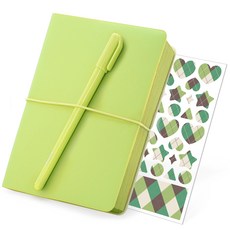 RIHOON 2021 故事日記日期貼紙圓珠筆套組高, 青蘋果