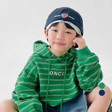 BerryCloset 青少年兒童款凱爾條紋連帽T恤