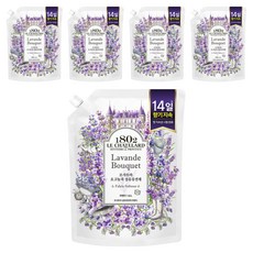 르샤트라1802 섬유유연제 라벤더 리필, 1.6L, 5개