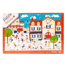 Moulin Roty 海報拼圖 150片 學校主題, 休閒時光, 1盒