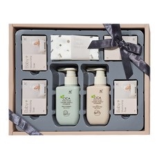 KU.KU Duckbill 酷咕鴨 KUKU PLUS 舒敏積雪草寶寶沐浴禮盒 洗髮沐浴乳250ml + 洗髮精250ml + 澡巾 + 潔膚皂80g 4個, 1盒